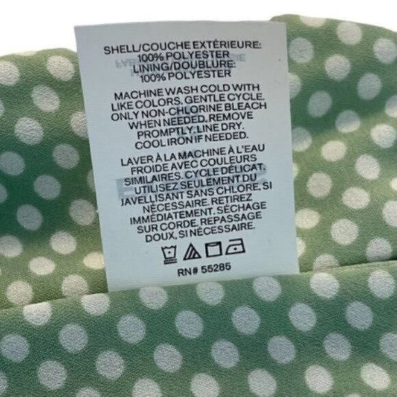 EXPRESS NWT Sleeveless layered blouse polka dots under solid size XS - Picture 6 of 9